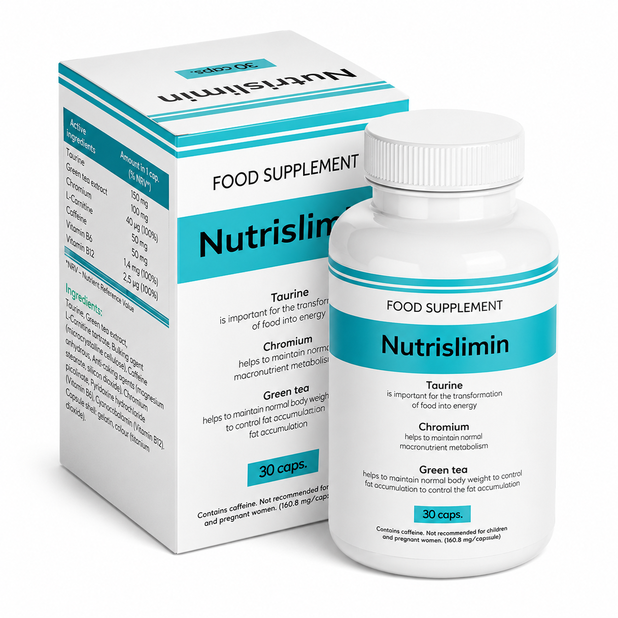 Nutrislimin kapsulas, 30 gabali, iepakojums